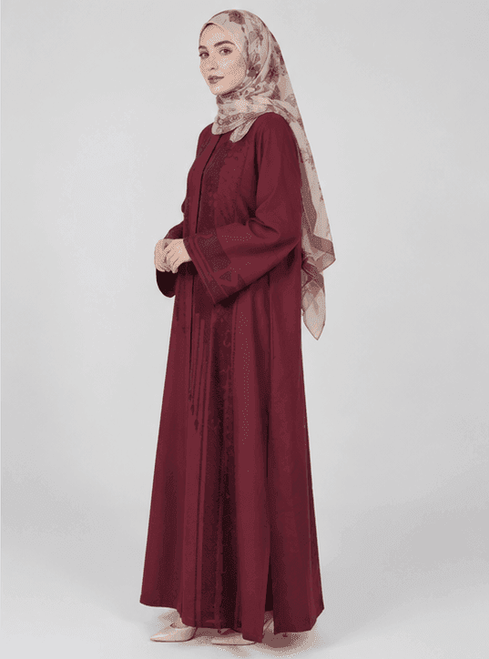 Bell-Sleeve Closed Abaya view 4