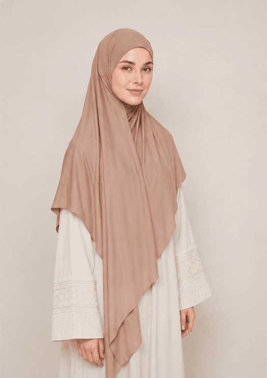 Bamboo Jersey Hijab — Navy alt view