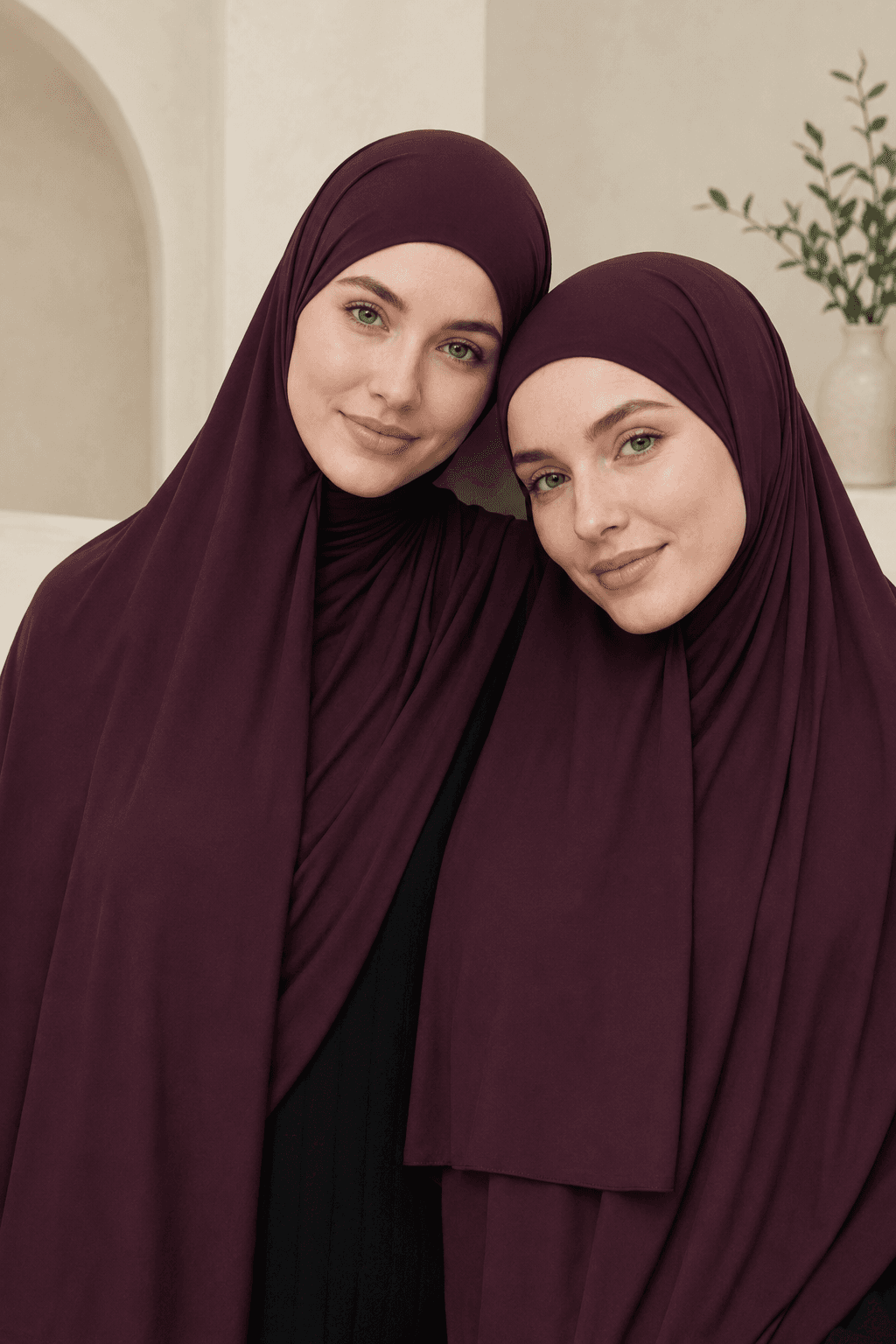 Bamboo Jersey Hijab — Plum